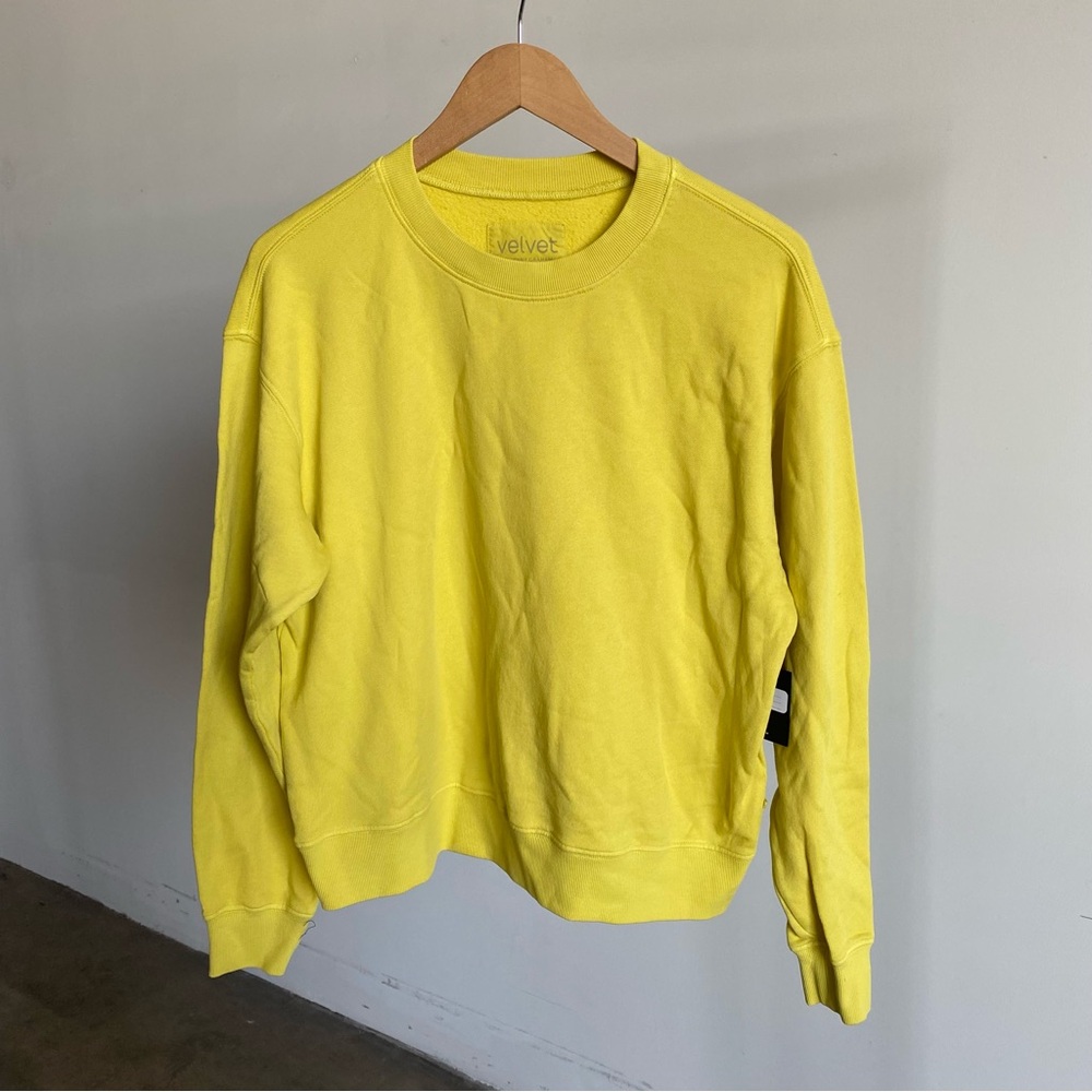 Velvet by Graham & Spencer Yellow Sweatshirt
